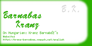 barnabas kranz business card